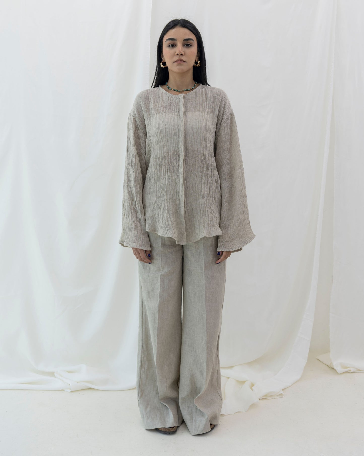 Textured Linen Shirt