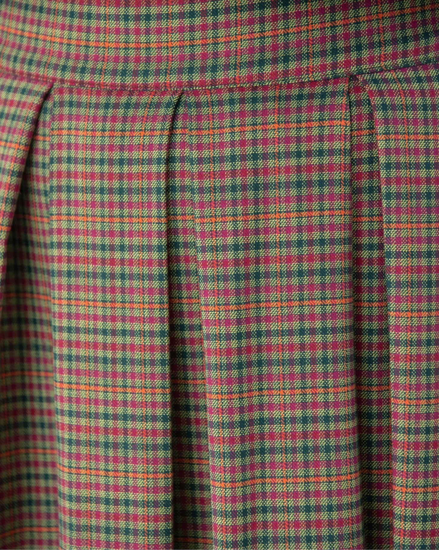 Plaid skirt set