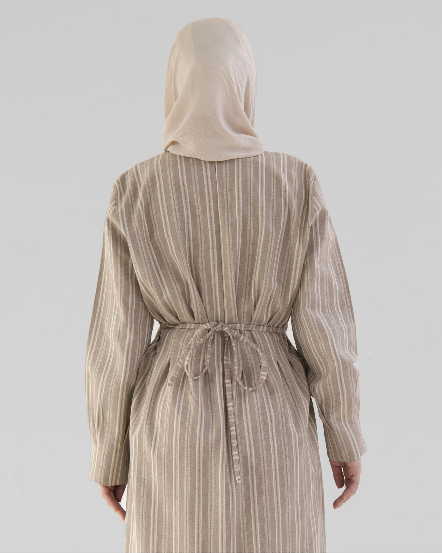 Contoured beige dress