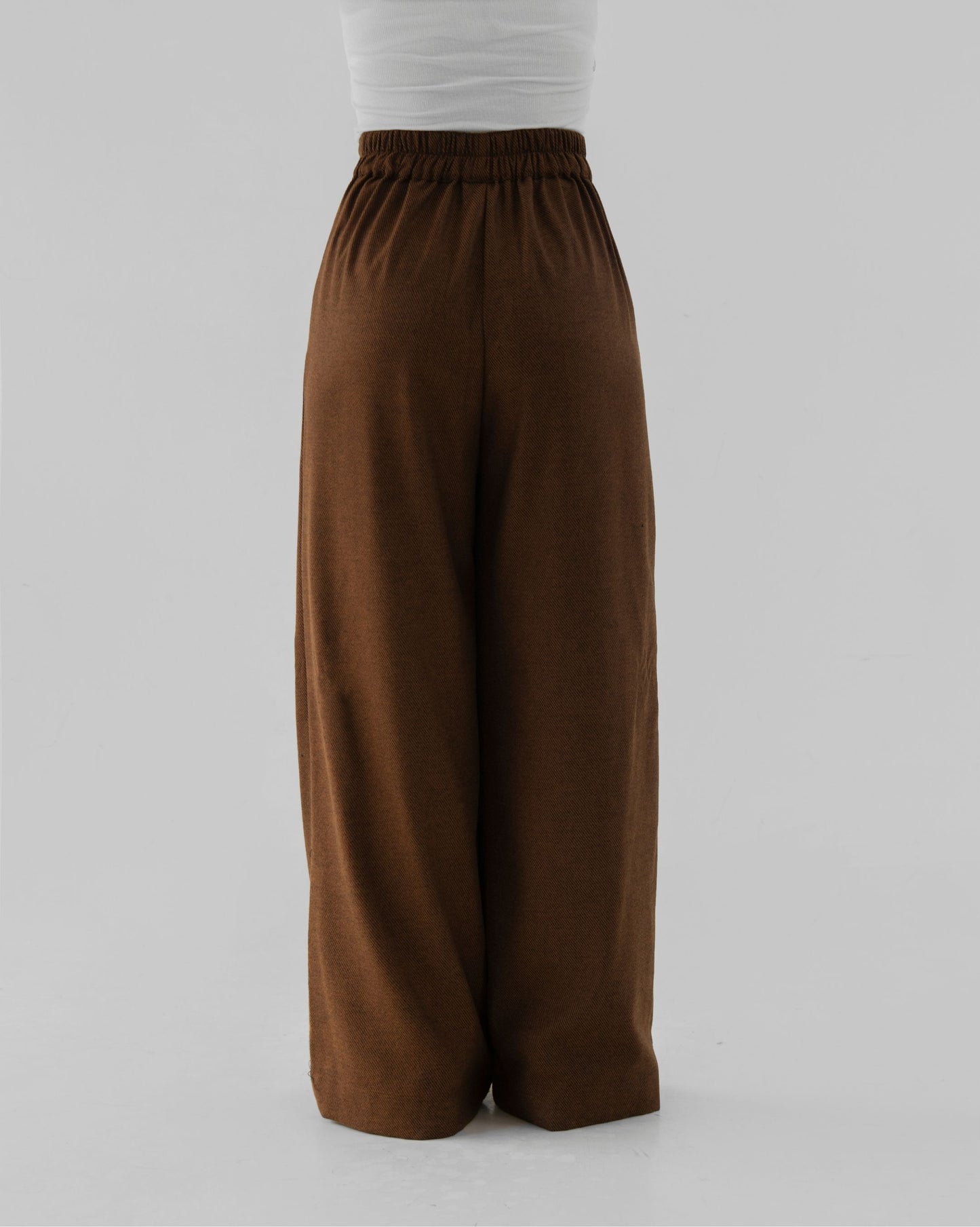 Caramel brown wide trousers