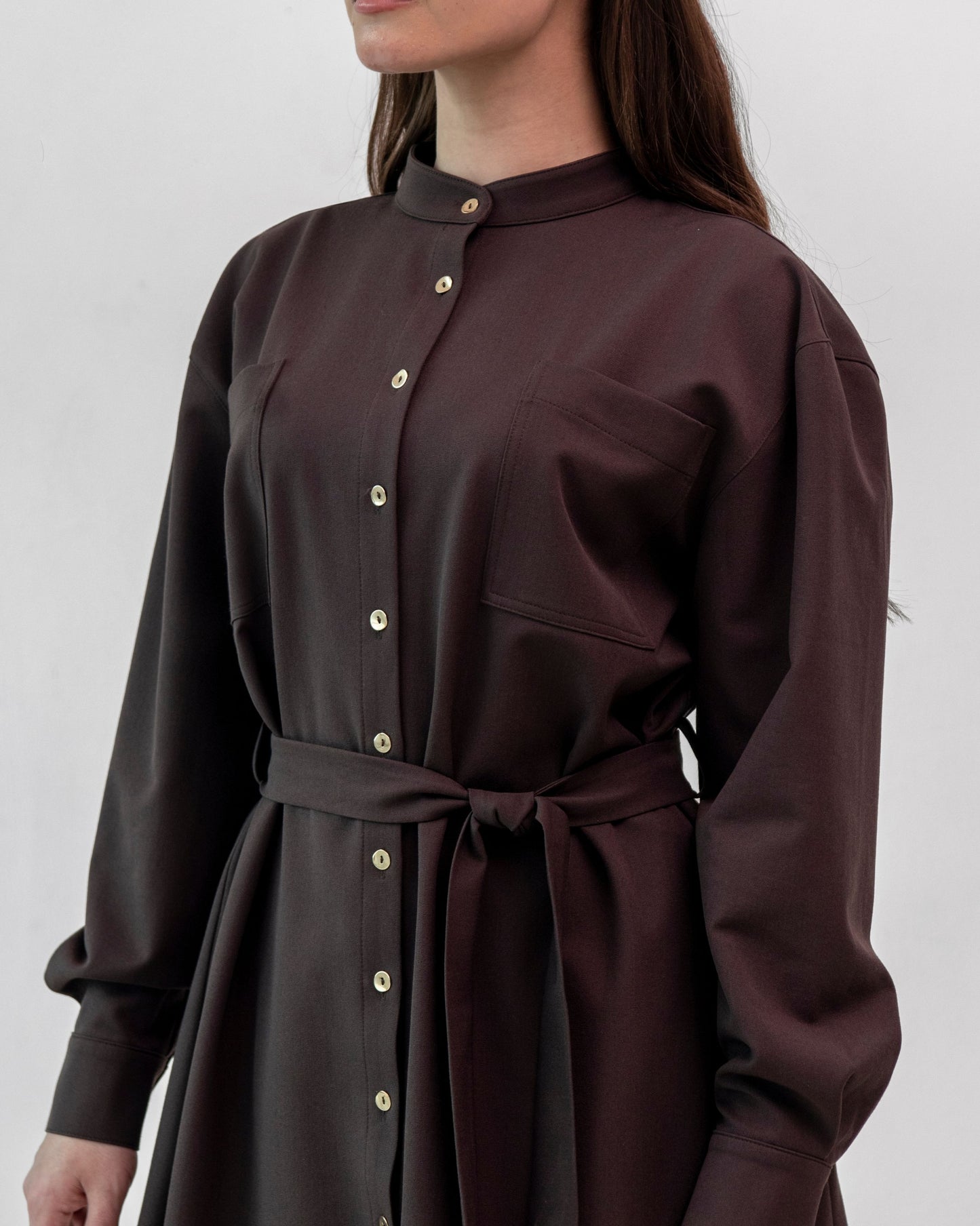 Brown Midi Shirt
