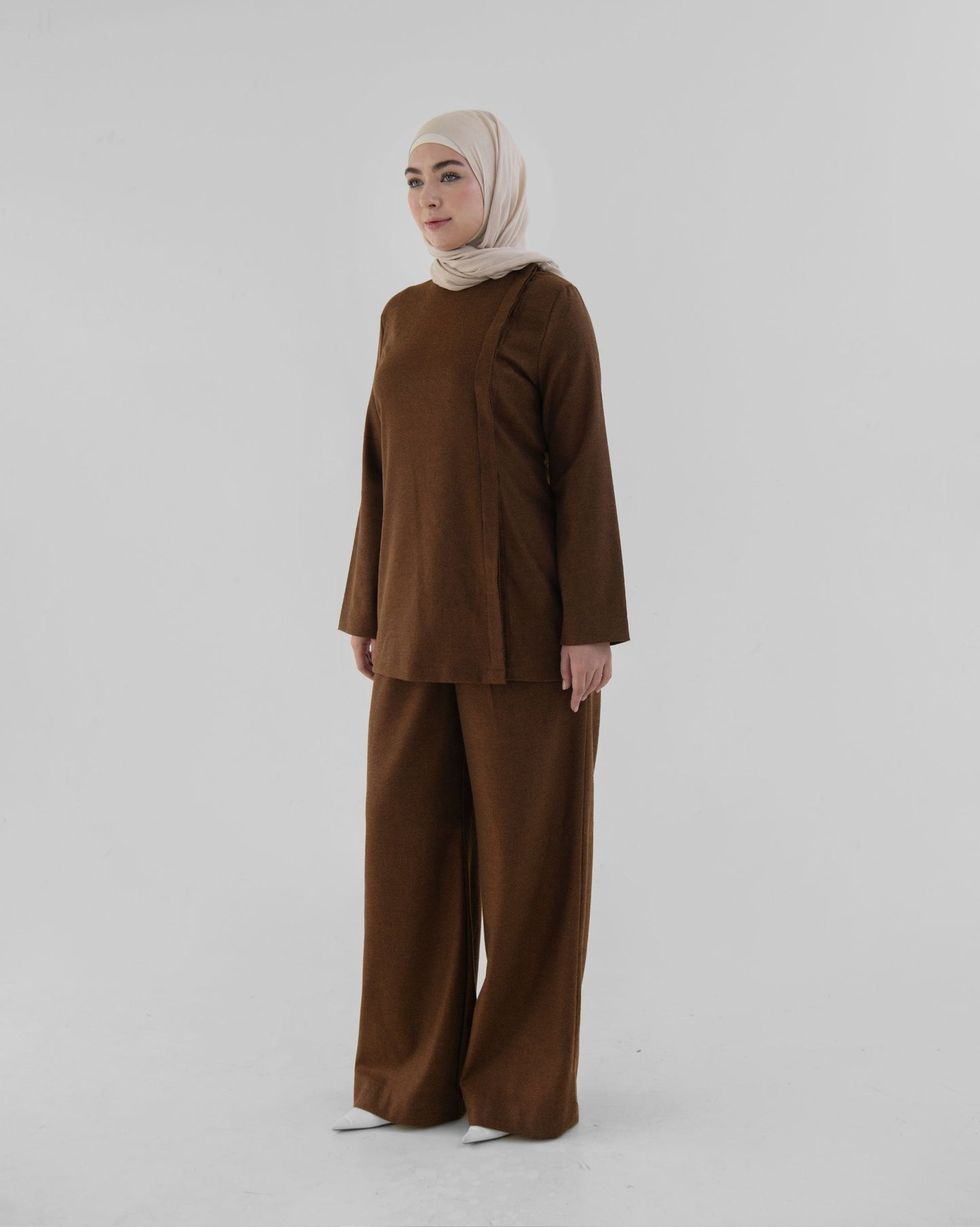Caramel brown pants set
