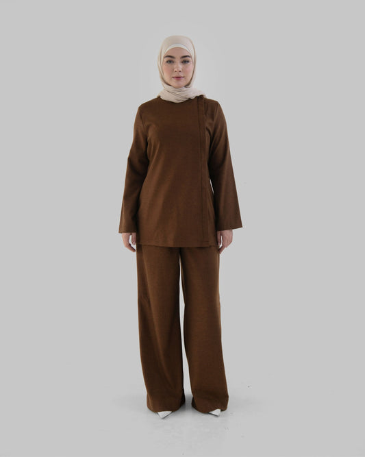 Caramel brown pants set