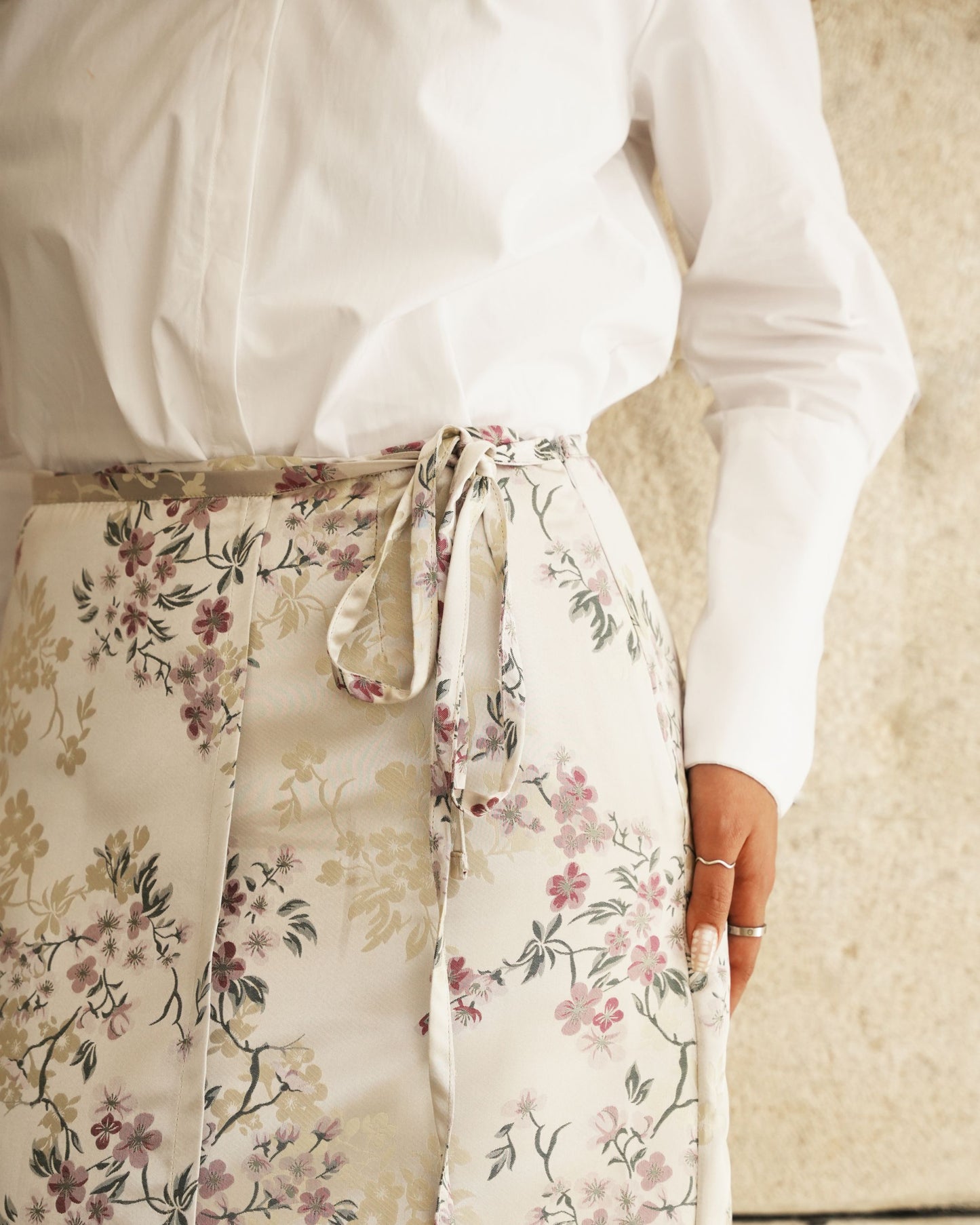 Floral wrap skirt