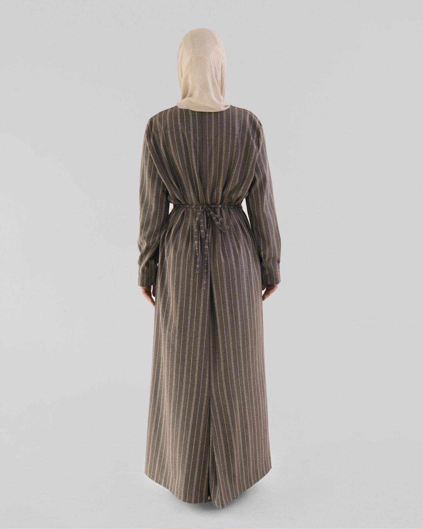 Contoured charcoal dress