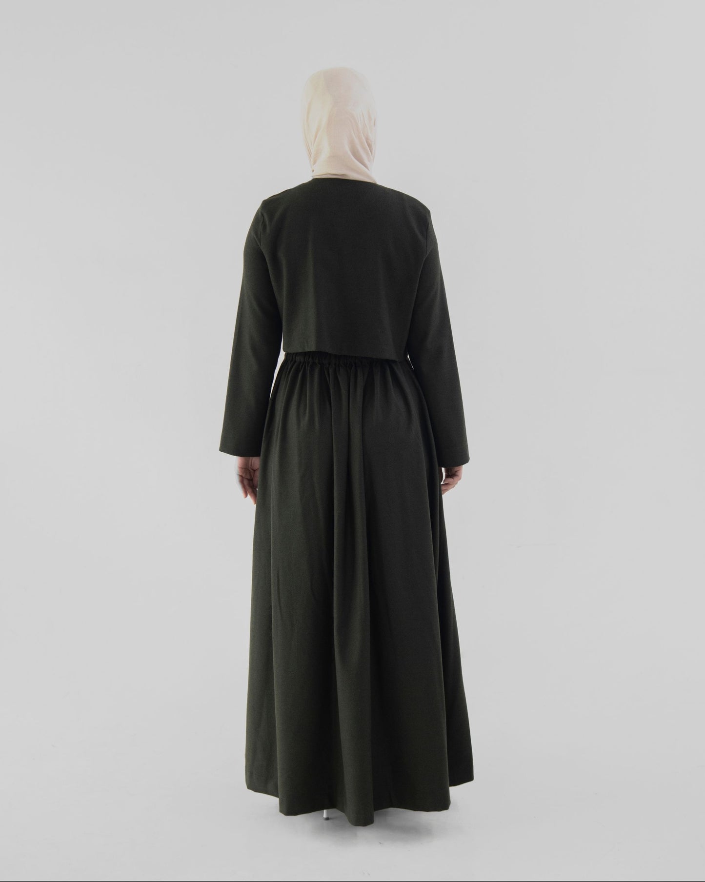 Deep green skirt set