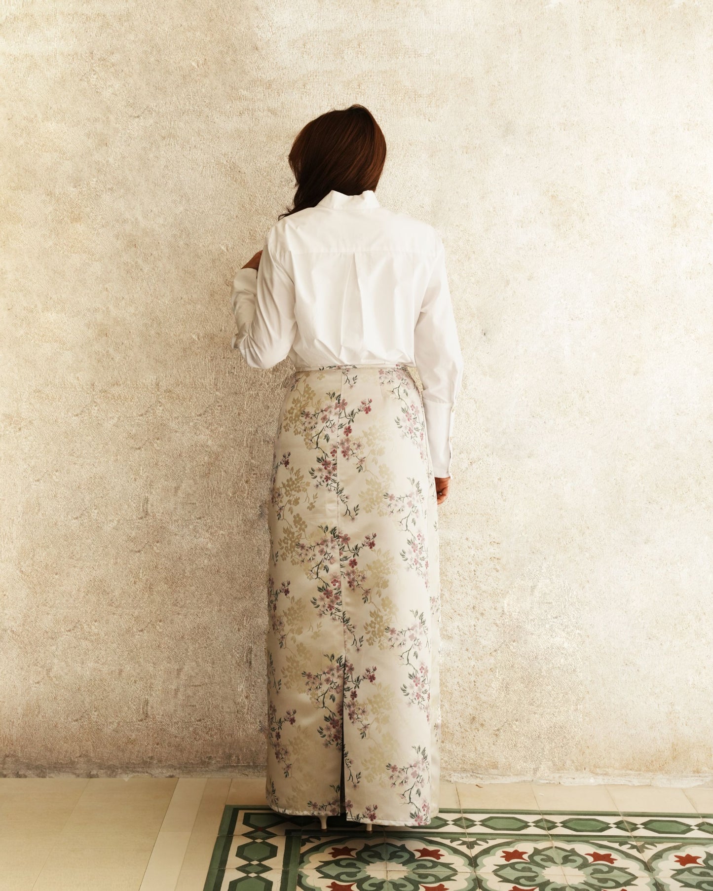 Floral wrap skirt