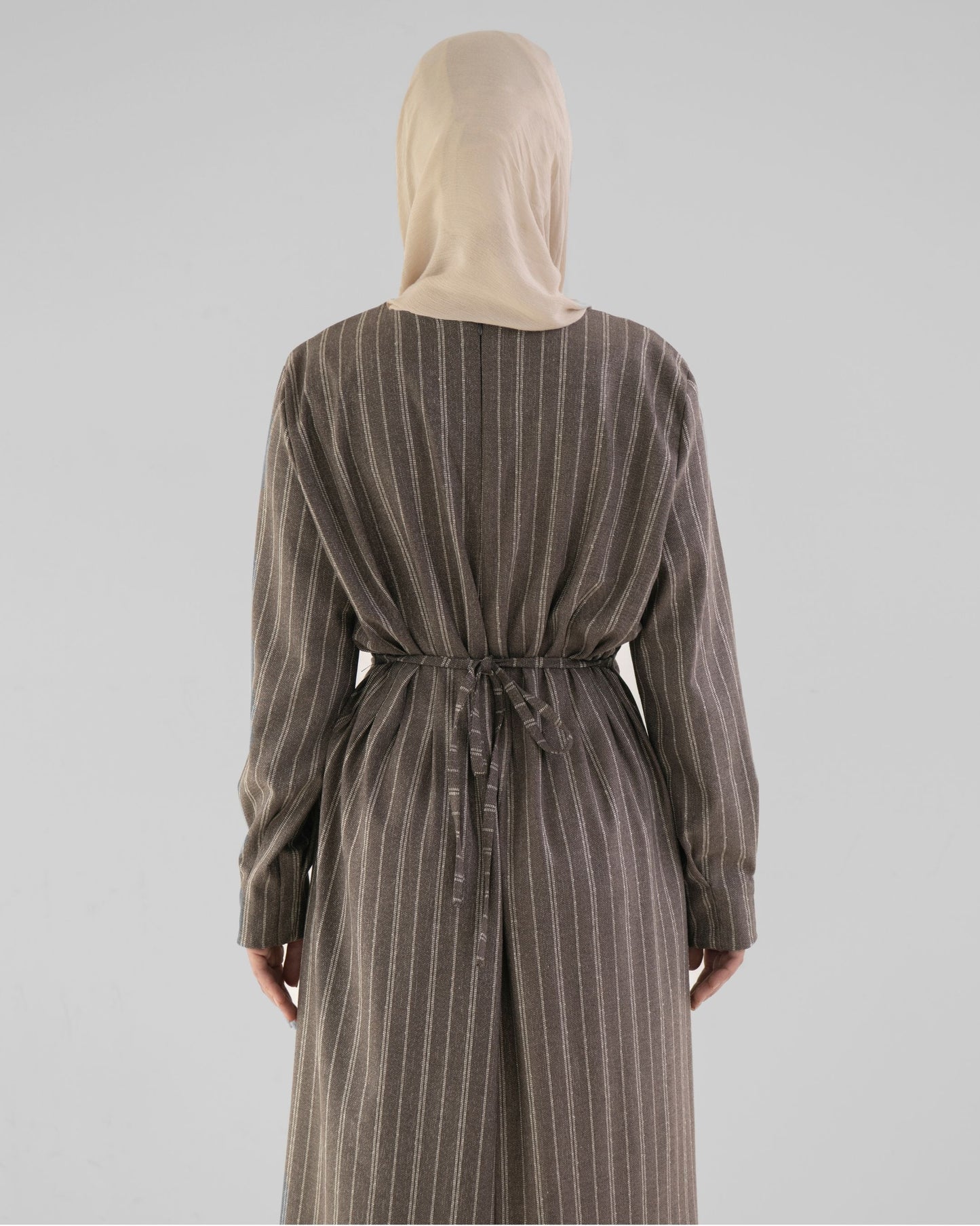 Contoured charcoal dress