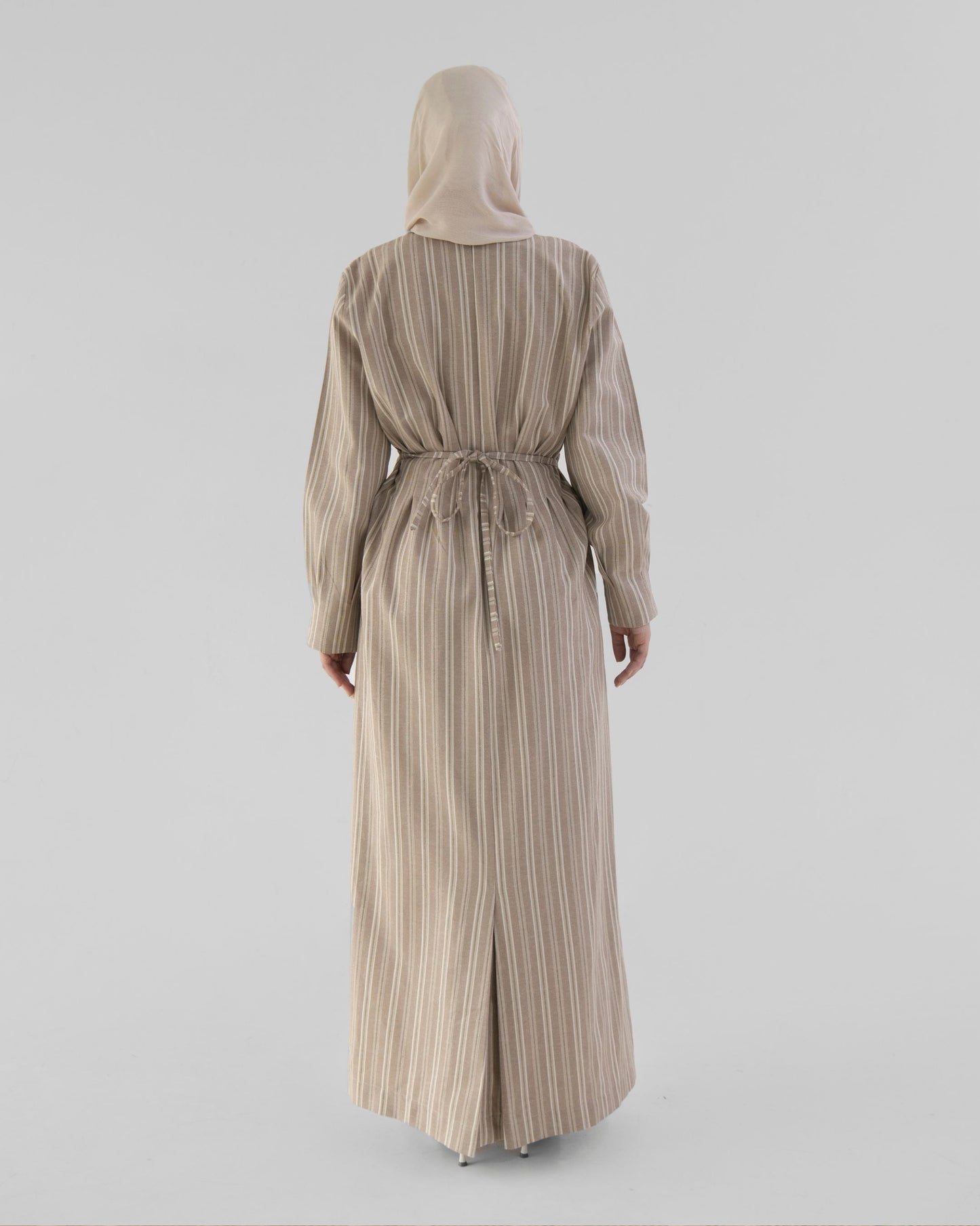 Contoured beige dress